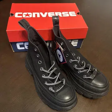 CONVERSE 블랙 하이컷 스니커즈 미사용 새상품