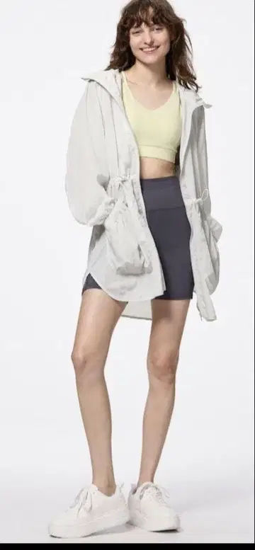 gu UV 차단 시어 포켓 후드티 GA+E 지유 새상품 미사용 L