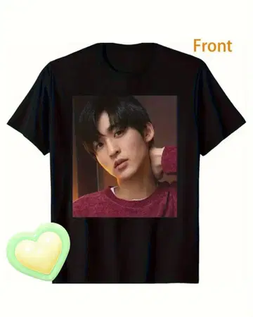 블랙 티셔츠 XXXL 프론트 프린트 메구로 렌
