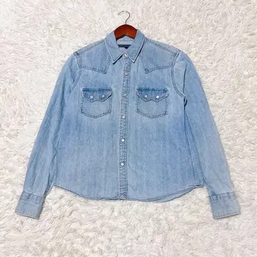 랄프 로렌 데님 셔츠 긴팔 스터드 바지 인디고