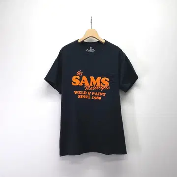 SAMS 샘스 반팔 로고 포켓 티셔츠 M 사이즈 블랙 검정