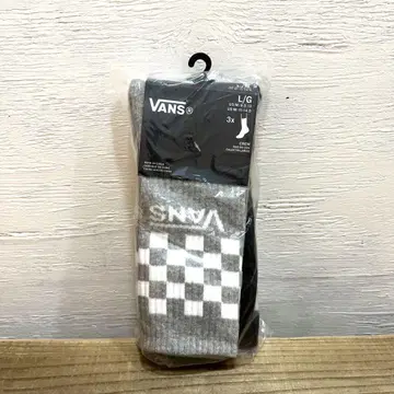 새상품 반스 체크 무늬 삭스 3켤레 세트 L/G