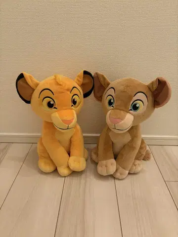 라이온 킹 봉제 인형 2종 세트 심바와 나라