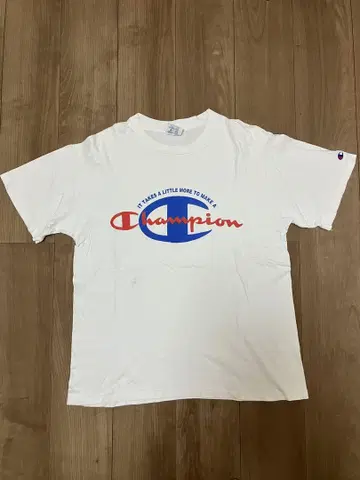 90s USA제 챔피온 티셔츠 L 화이트 싱글 빅 로고