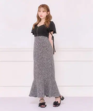 apres jour 소매 플레어 머메이드 원피스