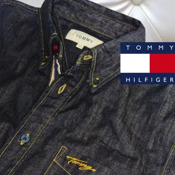 TOMMY HILFIGER 타미힐피거 반팔 데님 셔츠