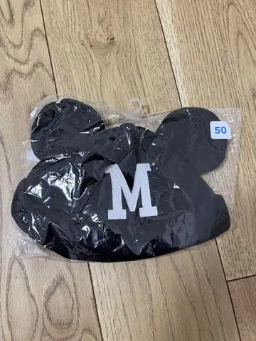 새상품 미키 귀도리 모자 블랙 캡 50cm 디즈니랜드