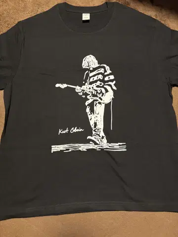 Kurt Cobain 실루엣 티셔츠 M 블랙