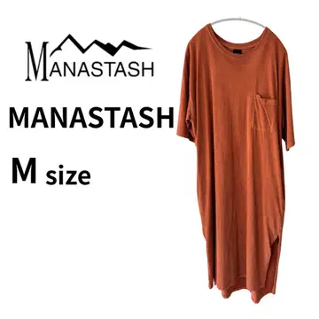 MANASTASH 반팔 롱 원피스 M 사이즈 오렌지