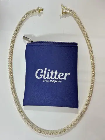 글리터 글리터 Iced Out Prong Chain 컨디션 최상