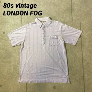 80년대 빈티지 피케 셔츠 LONDON FOG 런던 포그 스카이블루 XL