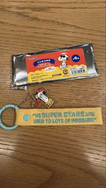 PEANUTS 자수 태그 스누피 아크릴 마스코트 포함 총 6종