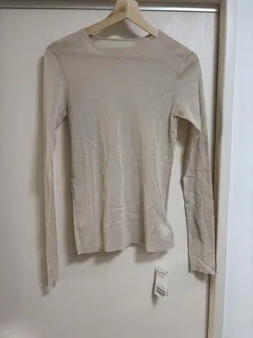 택 포함 새상품 plage mesh sheer 롱 T 셔츠 베이지