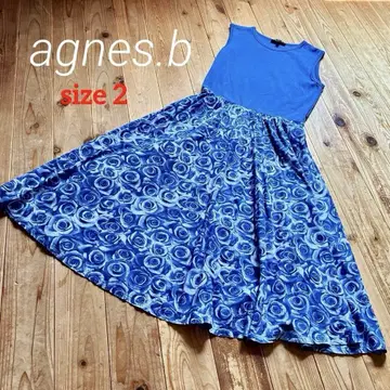 agnes.b 에네스베 도킹 원피스 롱 플레어 원피스