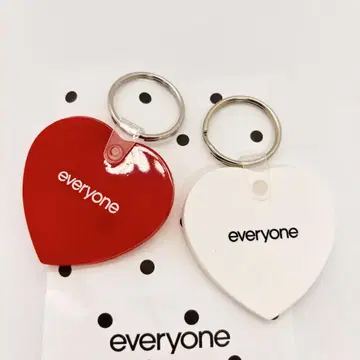everyone rubber keychain Heart 2개 세트