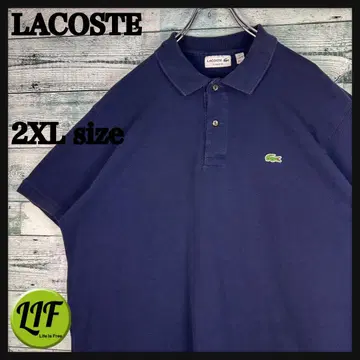 라코스테 자수 로고 사슴 피케 셔츠 네이비 2XL 5558