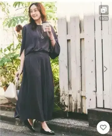 택 포함 셋업/접촉 냉감 릴랙미스트 모몽가 블라우스, 스커트