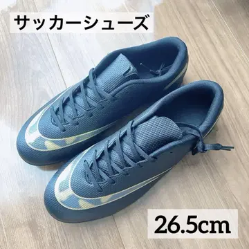 축구 스파이크 신발 남녀 스포츠 블랙 검정 금 26.5cm