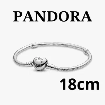 Pandora 팔찌 하트 스네이크 체인 18cm*.