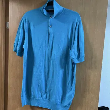 JOHN SMEDLEY 스카이블루 피케 셔츠 XL
