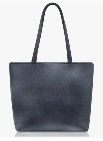 다크 블루 토트백 합성 피혁