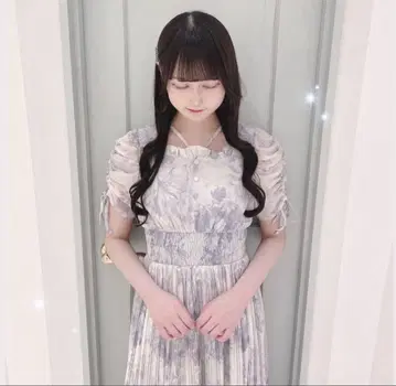 evelyn 에블린 꽃무늬 플리츠 OP