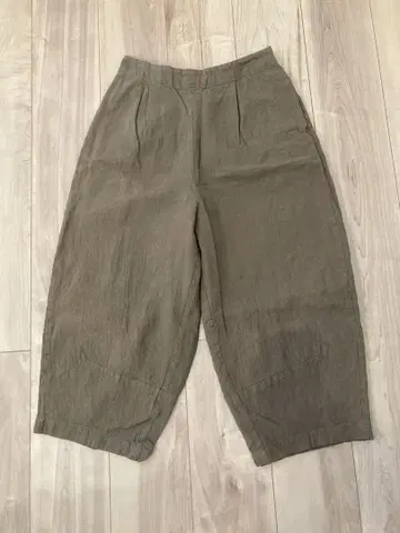 blue willow 루즈한 사이즈 린넨 블렌드 벌룬 와이드 팬츠