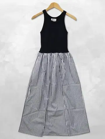 ADAWAS TANK DRESS 슬리브리스 도킹 원피스 드레스