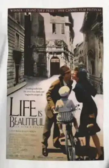 라이프 이즈 뷰티풀 영화 티셔츠 Life Is Beautiful 레어