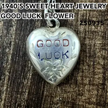 스위트하트 주얼리 GOOD LUCK 실버 빈티지 목걸이