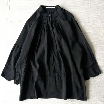 어반 리서치 도어스 린넨 돌먼 슬리브 셔츠 개더 린넨 면