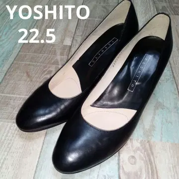 YOSHITO 22.5 펌프스 블랙 가죽 요시토 관혼상제 비즈니스