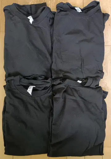 아메리칸 어패럴 롱 T 셔츠 블랙 4장