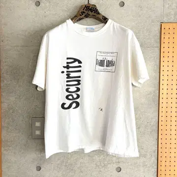 90s 빈티지 티셔츠 XL 음악 프린트 security