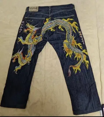 SUGOI JEANS 스고이 진 데님 자수 용 드래곤
