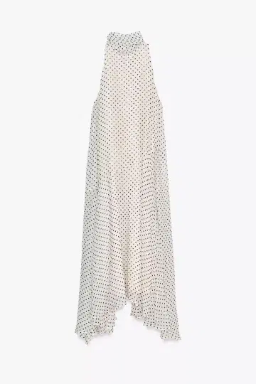 ZW COLLECTION 폴카 도트 홀터넥 원피스 화이트