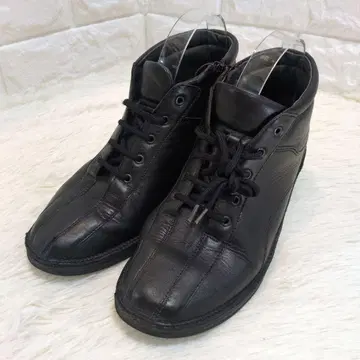 strober 스트로버 여성용 22cm 부티 가죽 웨지솔