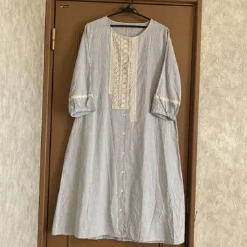 사만사 모스모스 면 린넨 레이스 원피스 민트 미사용품