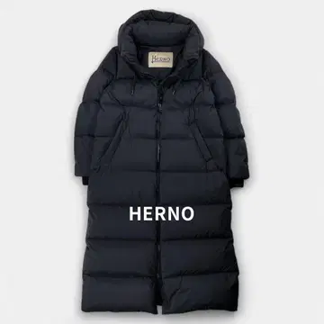 HERNO 21AW 롱 다운 코트 블랙 46 PI1370D