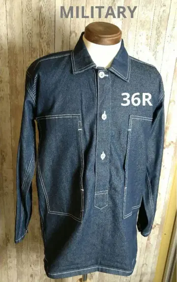 40s MILITARY 밀리터리 메탈 버튼 풀오버 셔츠 자켓
