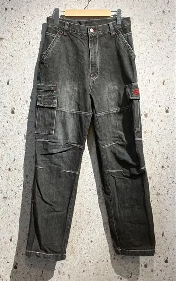 Ecko 데님 카고 팬츠 에코 블랙 남성용 스트릿 힙합
