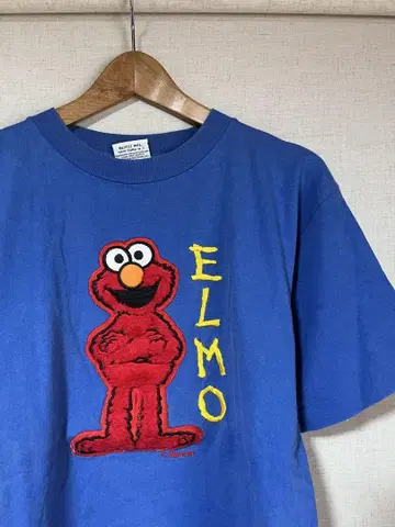 빈티지 ELMO 프린트 T madeinusa 세서미 스트릿 엘모