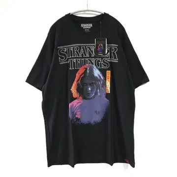 공식 2XL 사이즈 기묘한 이야기 티셔츠 일레븐 블랙