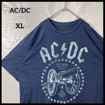 밴딩 티셔츠 AC/DC AC/DC 파랑 블루 빈티지 페이드