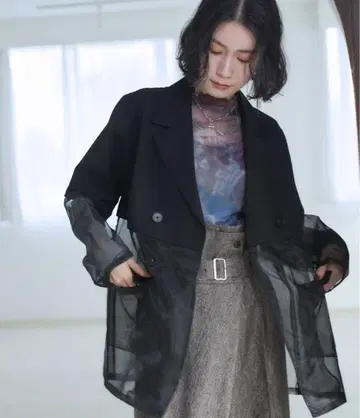 HARE 시스루 재킷 팬츠 세트