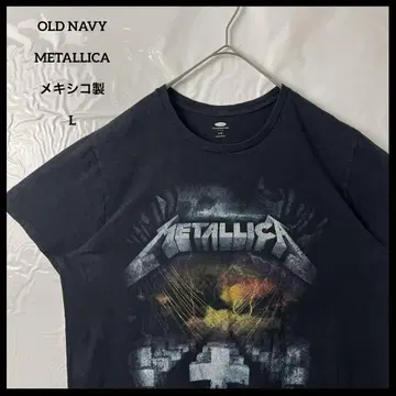 밴딩 티셔츠 올드 네이비 메탈리카 멕시코제 블랙 검정 빈티지