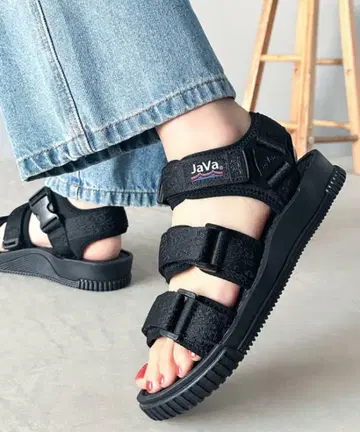클래식 엘프 자바 자바 콜라보 벨크로 스트랩 스포츠 샌들 23cm