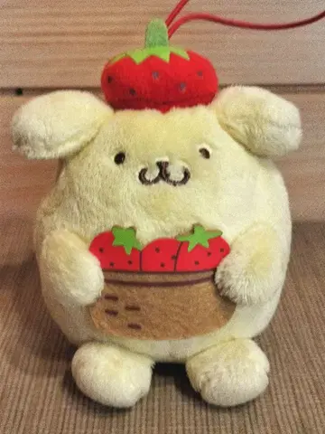 산리오 폼폼푸딩 친구들과 딸기 마스코트 딸기 봉제 인형