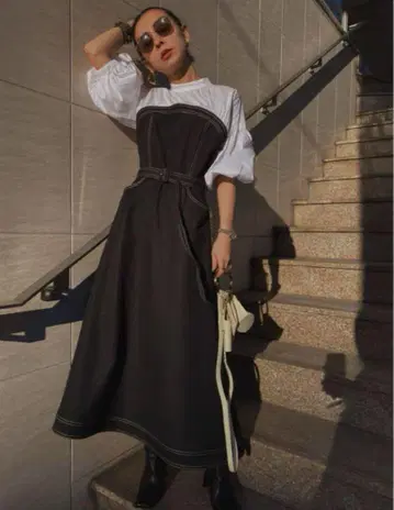 AMERI AFFOGATO SHIRT DRESS 아메리