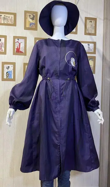 염색 오시마 명주 원피스 코트